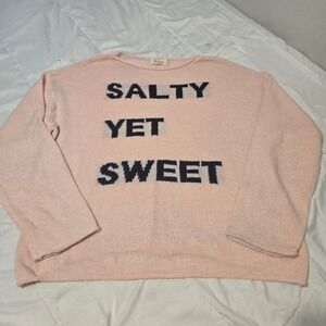 Listicle Women's Salty Yet Sweat Light Weight Sweater Size Large